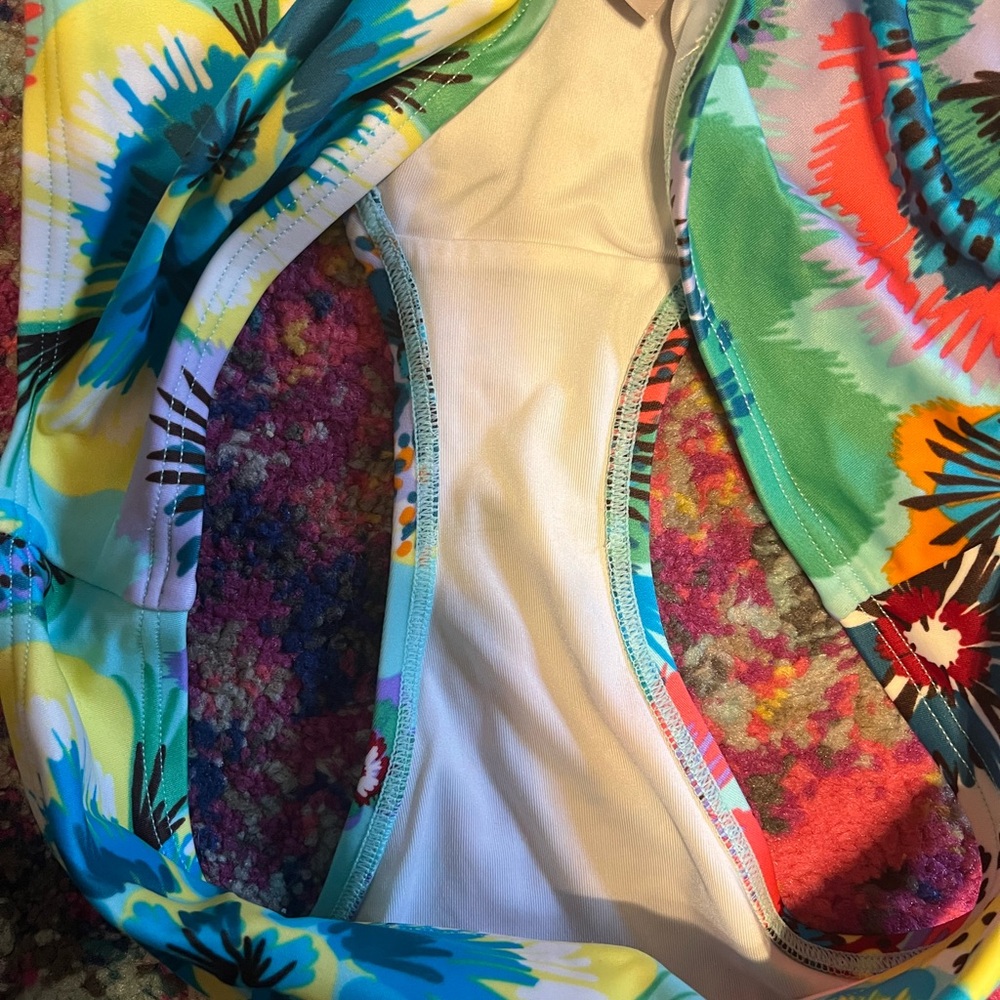 Victoria’s Secret 3 piece Floral Multicolor Tankini Set with skirt - Picture 5 of 5